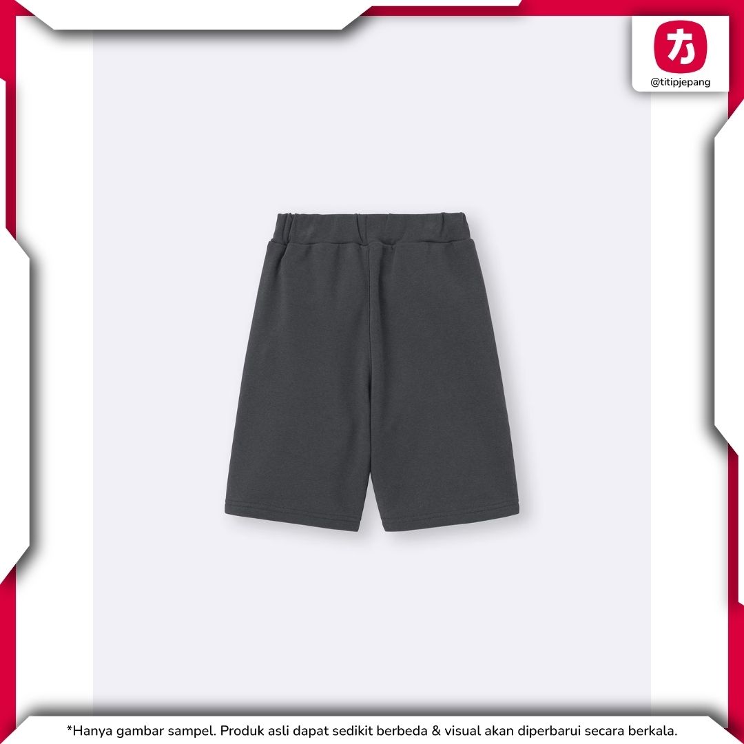 Celana GU Kirby Sweat Shorts Anak Unisex Dark Gray Nyaman Dipakai