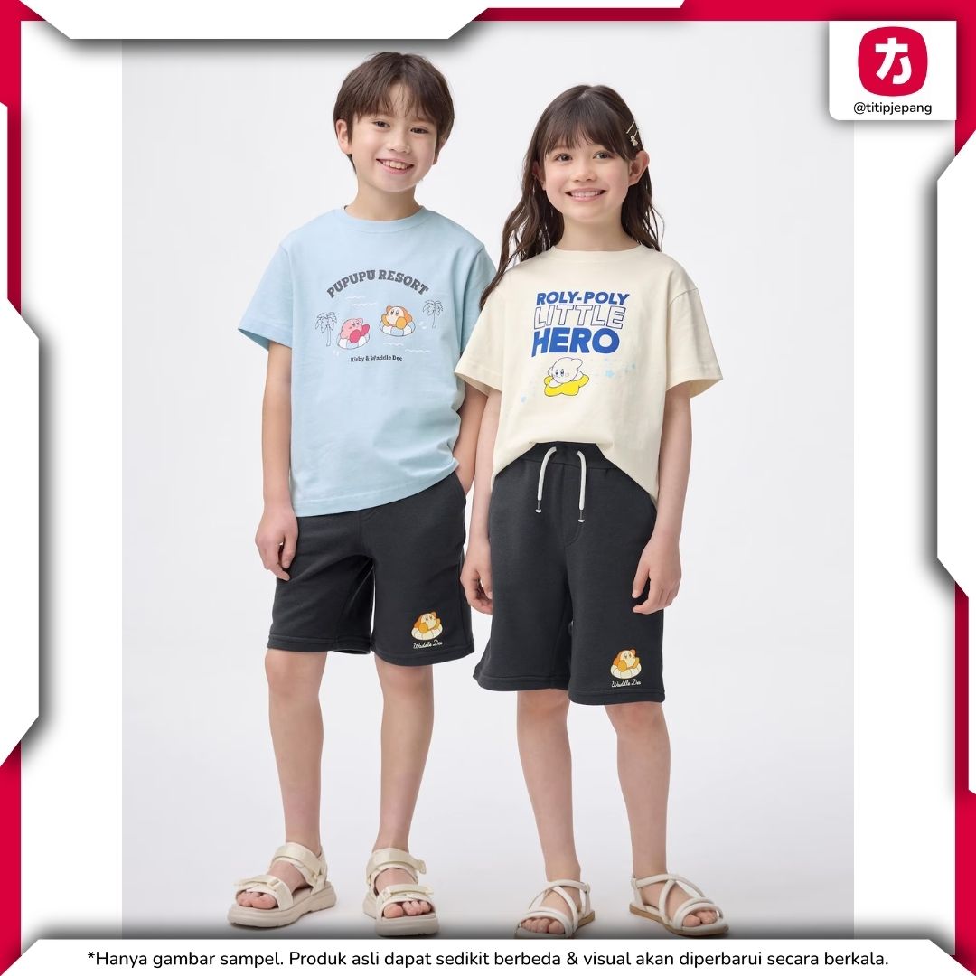 Celana GU Kirby Sweat Shorts Anak Unisex Dark Gray Nyaman Dipakai Celana GU Kirby Sweat Shorts Anak Unisex Dark Gray Nyaman Dipakai