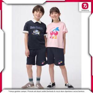 Celana GU Kirby Sweat Shorts Anak Unisex Navy untuk Gaya Santai Harian Celana GU Kirby Sweat Shorts Anak Unisex Navy untuk Gaya Santai Harian