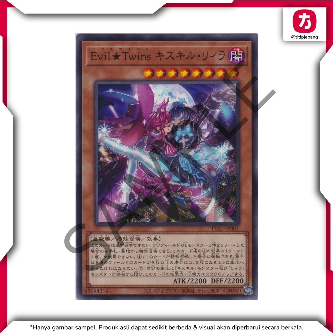 Yu-Gi-Oh TCG! Kartu Yugioh Official Card Game Tactical-Try Deck Evil Twin the Kaito Pair