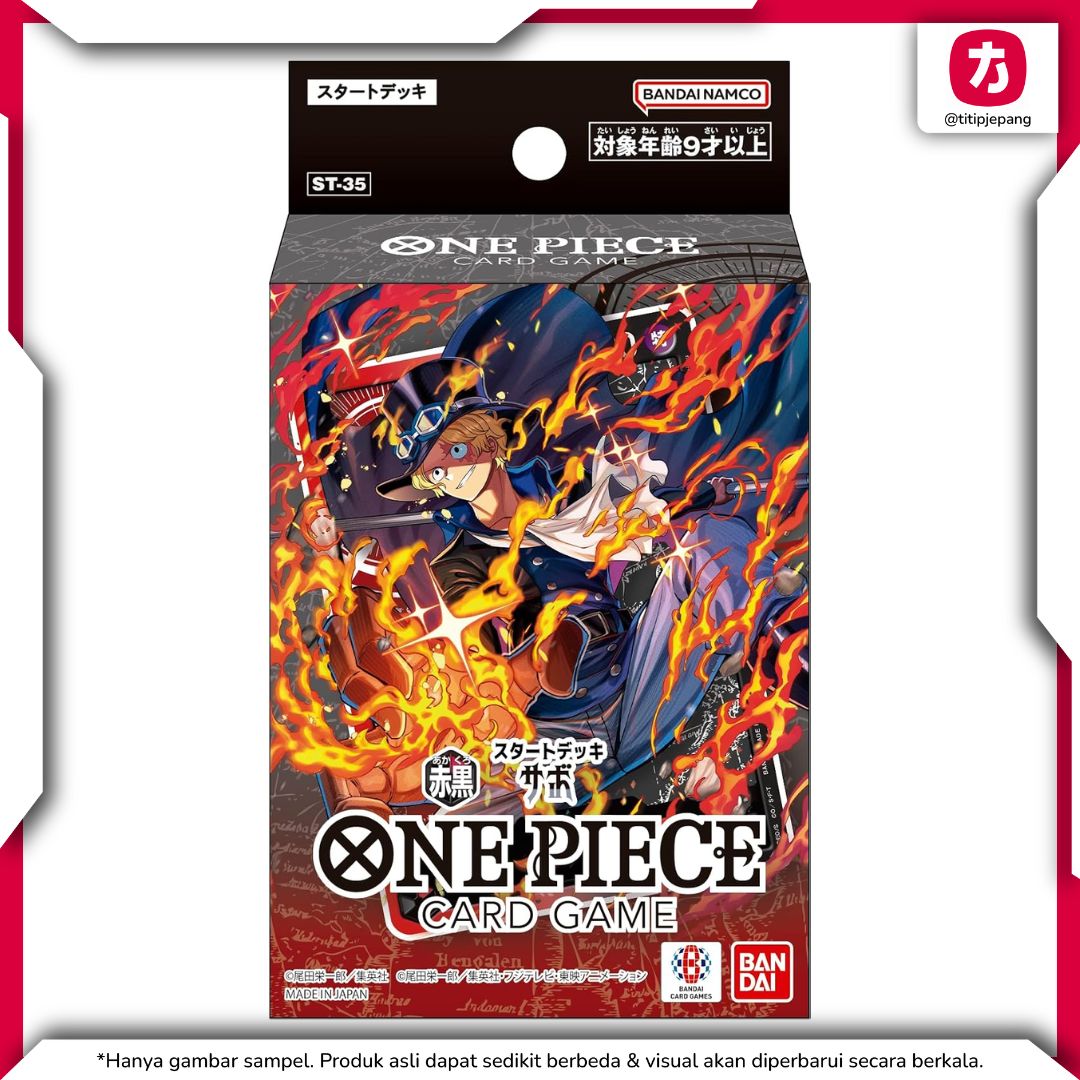 ST-35 Red and Black Sabo Starter Deck One Piece Card Game Bandai Set of 2 ST-35 Red and Black Sabo Starter Deck One Piece Card Game Bandai Set of 2