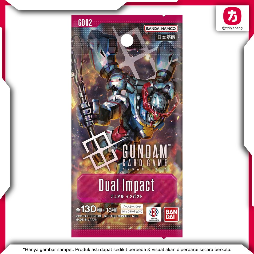 Bandai Gundam Booster Pack Dual Impact GD02 BOX 24 Packs Resmi BANDAI Bandai Gundam Booster Pack Dual Impact GD02 BOX 24 Packs Resmi BANDAI