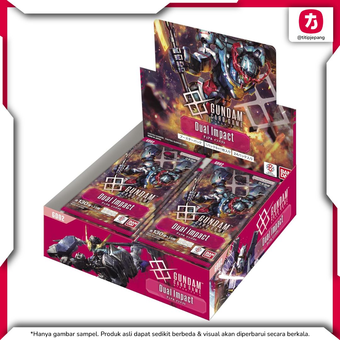 Bandai Gundam Booster Pack Dual Impact GD02 BOX 24 Packs Resmi BANDAI Bandai Gundam Booster Pack Dual Impact GD02 BOX 24 Packs Resmi BANDAI