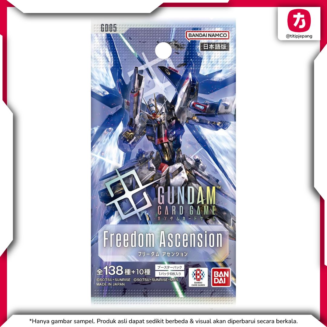 Bandai Gundam Booster Freedom Ascension GD05 BOX 24 Packs Resmi BANDAI Bandai Gundam Booster Freedom Ascension GD05 BOX 24 Packs Resmi BANDAI