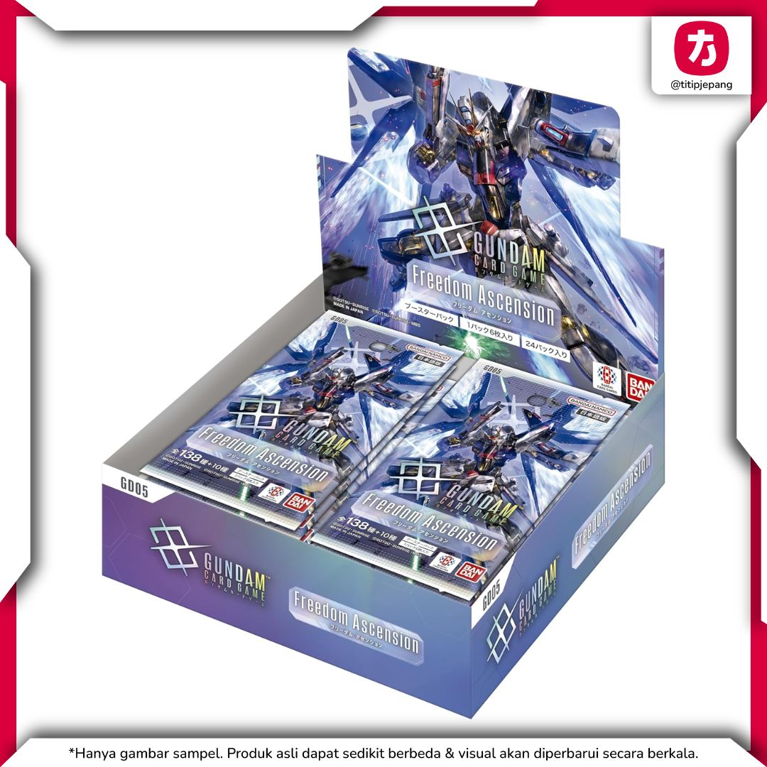 Bandai Gundam Booster Freedom Ascension GD05 BOX 24 Packs Resmi BANDAI Bandai Gundam Booster Freedom Ascension GD05 BOX 24 Packs Resmi BANDAI