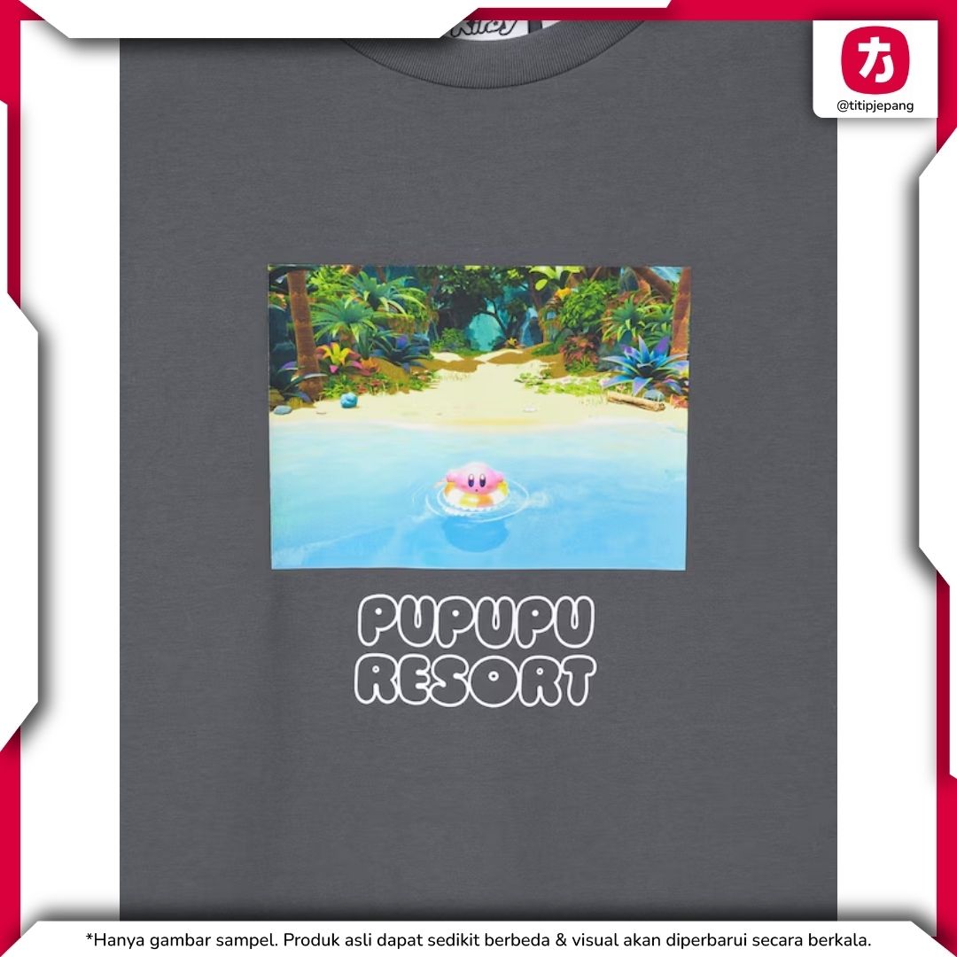 Kaos GU Kirby Gray Wanita Edisi Kasual Minimalis Trendy