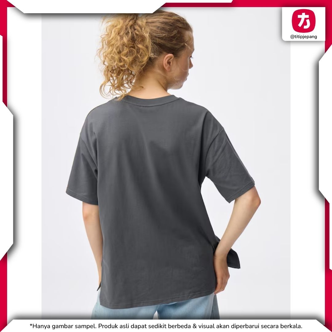 Kaos GU Kirby Gray Wanita Edisi Kasual Minimalis Trendy