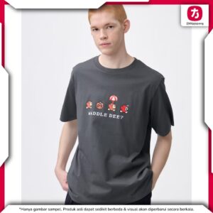 Kaos GU Kirby Gray Pria Motif Pixel Art Waddle Dee Kasual Kaos GU Kirby Gray Pria Motif Pixel Art Waddle Dee Kasual