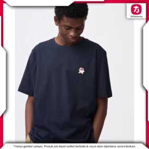 Kaos GU Kirby Navy Bordir Pria Detail Pixel Cross Stitch Kaos GU Kirby Navy Bordir Pria Detail Pixel Cross Stitch