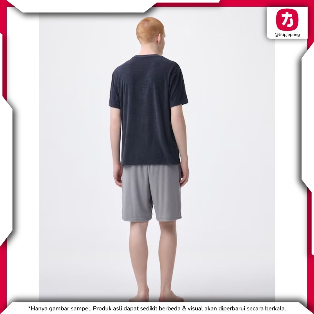 Baju Santai GU Kirby Navy Pria Setelan Piyama Handuk Adem Empuk