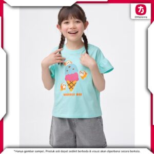 Kaos GU Kirby Anak Green Baju Atasan Anak Perempuan Motif Frills Kaos GU Kirby Anak Green Baju Atasan Anak Perempuan Motif Frills