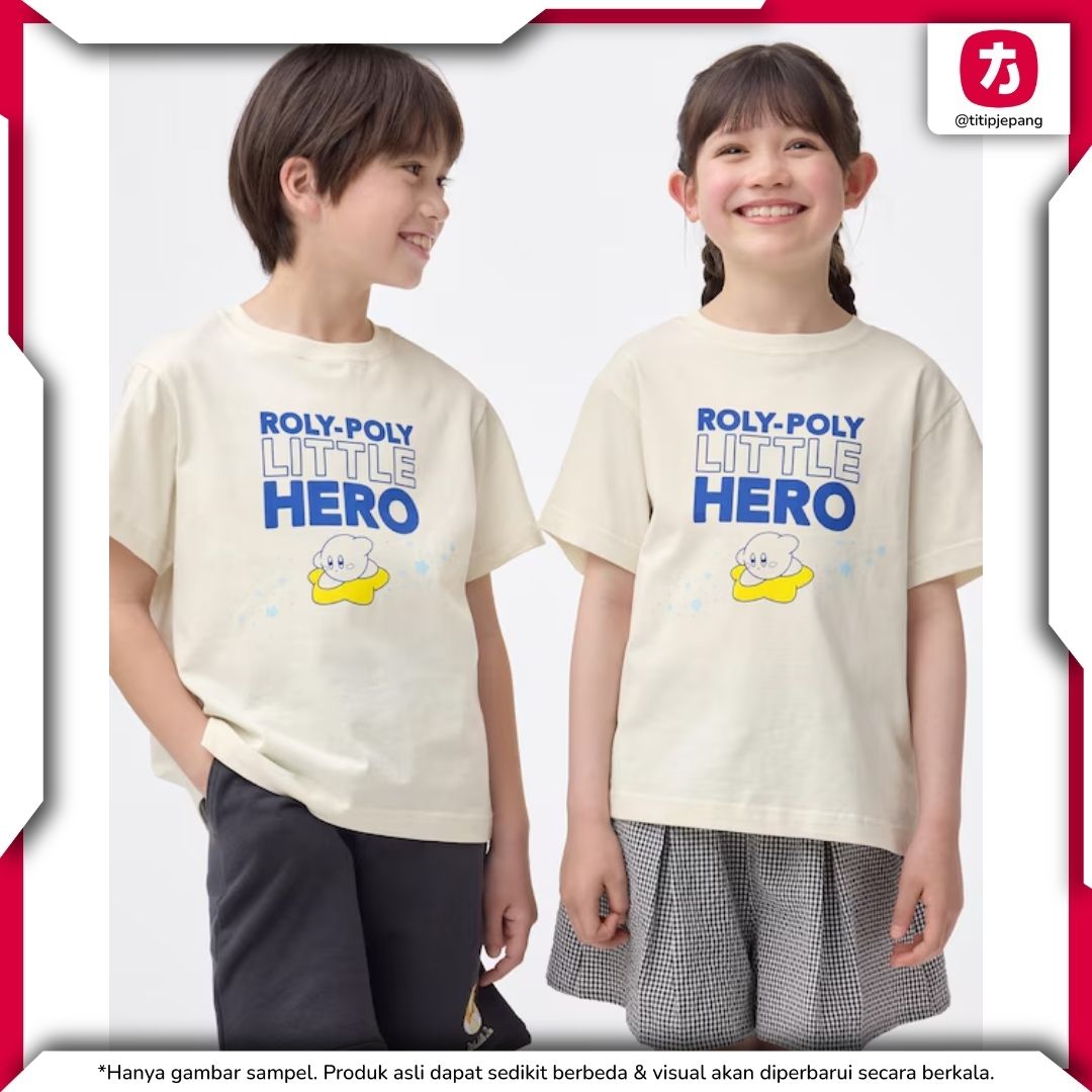 Kaos GU Kirby Anak Natural Baju Atasan Unisex Bahan Katun Adem Kaos GU Kirby Anak Natural Baju Atasan Unisex Bahan Katun Adem