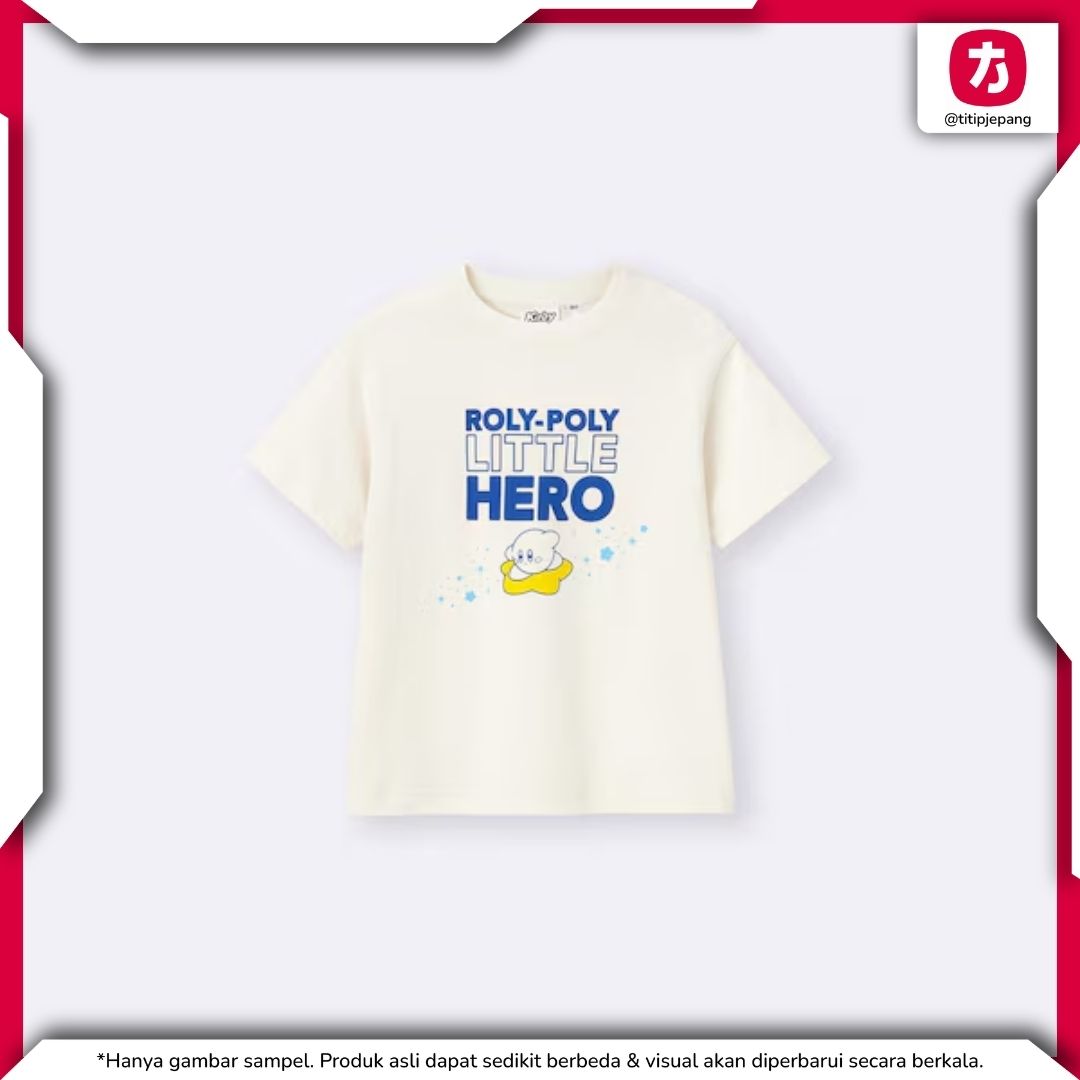 Kaos GU Kirby Anak Natural Baju Atasan Unisex Bahan Katun Adem Kaos GU Kirby Anak Natural Baju Atasan Unisex Bahan Katun Adem