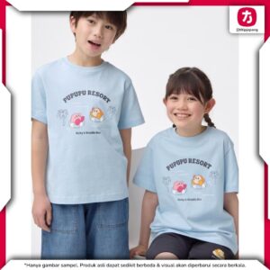 Kaos GU Kirby Anak Cerah Baju Unisex Anak Laki Laki Perempuan