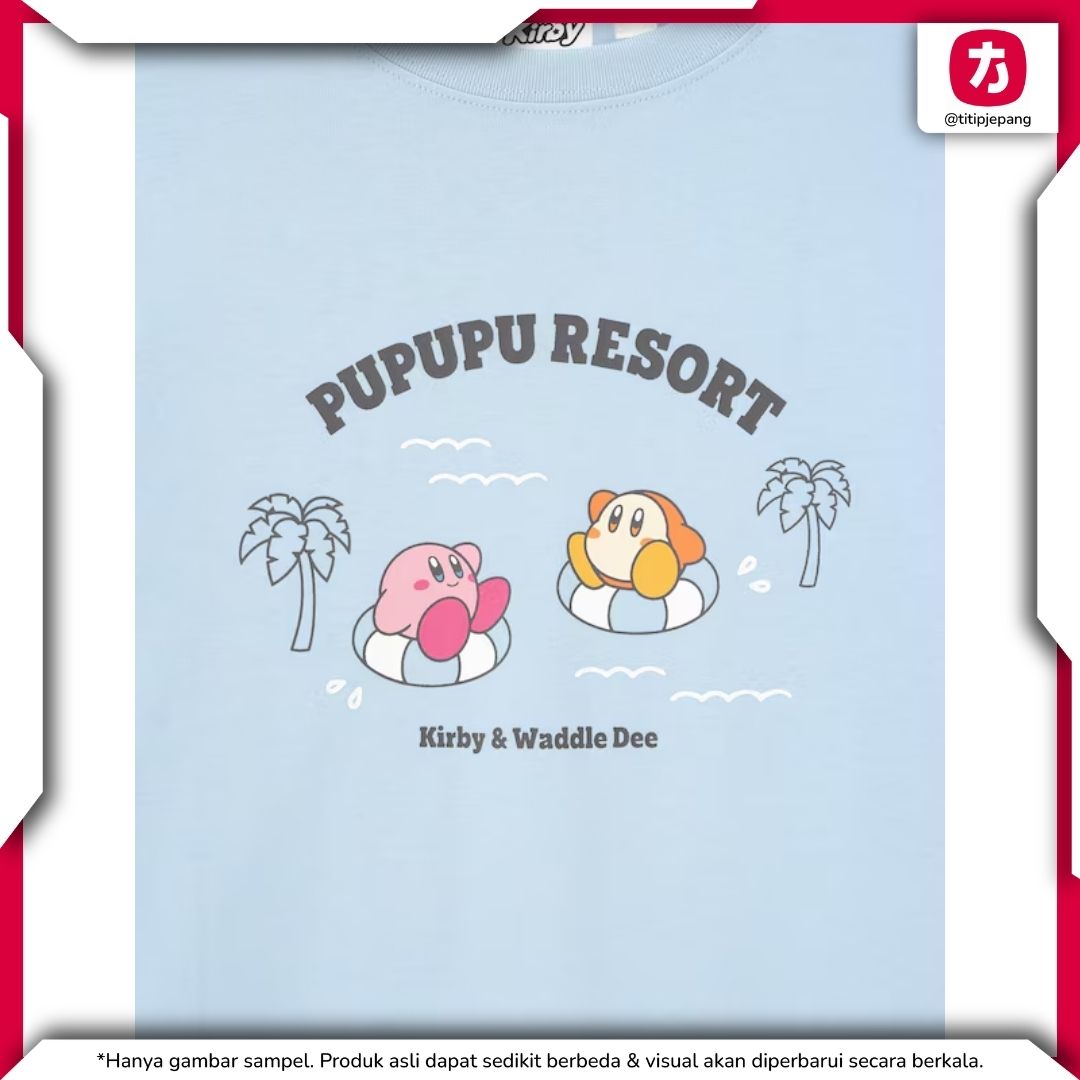 Kaos GU Kirby Anak Cerah Baju Unisex Anak Laki Laki Perempuan