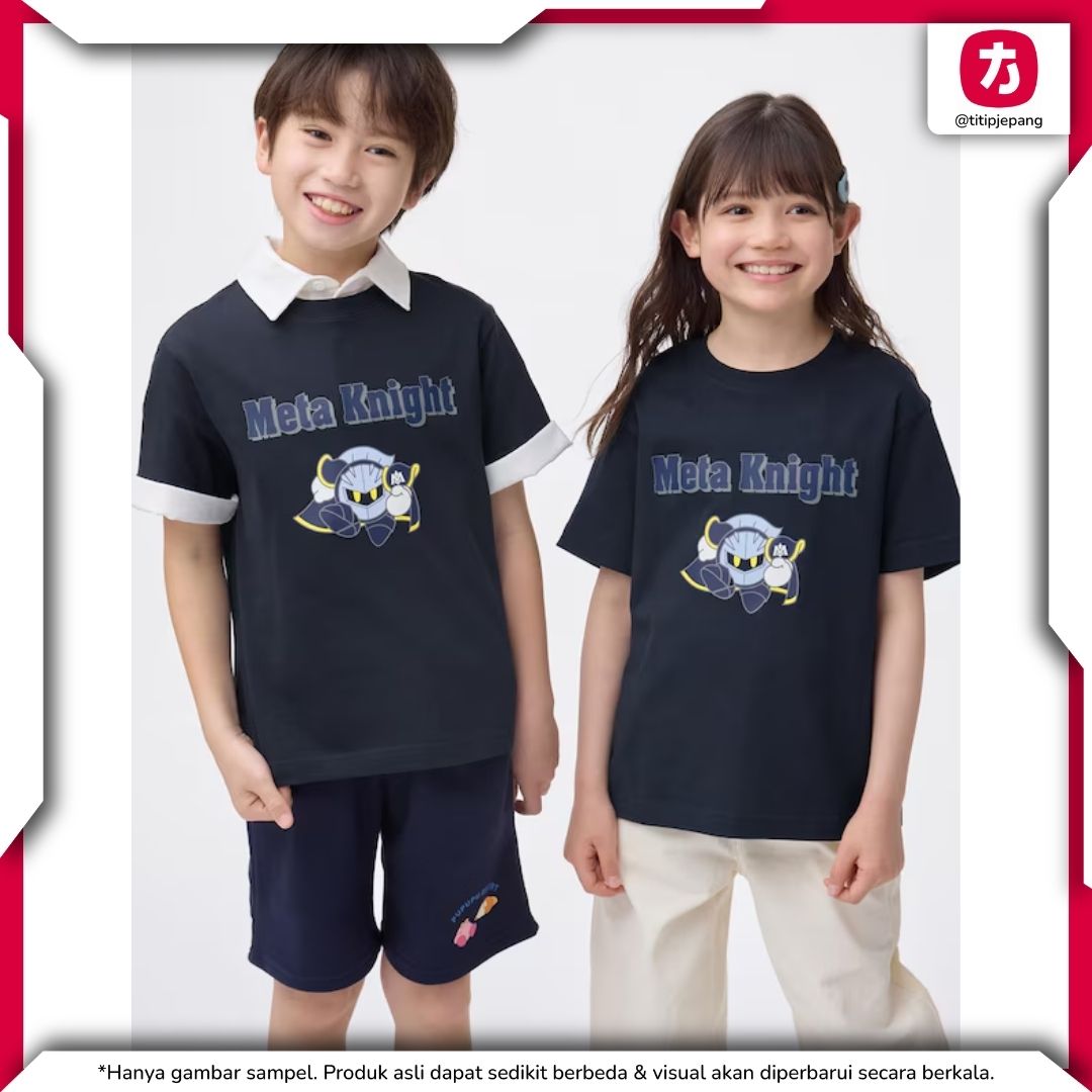 Kaos GU Kirby Anak Navy Baju Unisex Motif Meta Knight Keren Kaos GU Kirby Anak Navy Baju Unisex Motif Meta Knight Keren