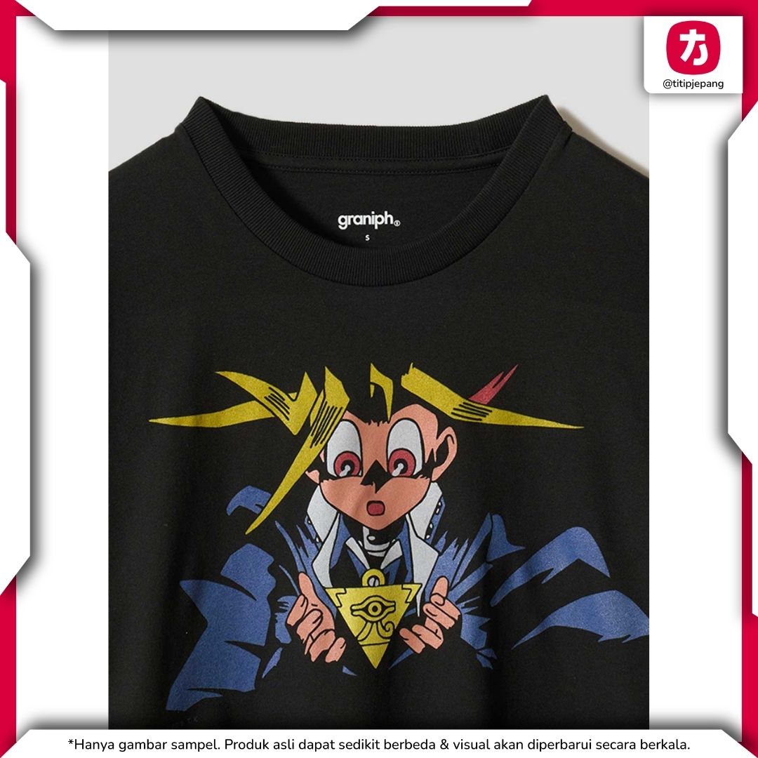 Kaos Graniph Yu-Gi-Oh! Yugi Muto dengan Desain Millennium Puzzle Khas
