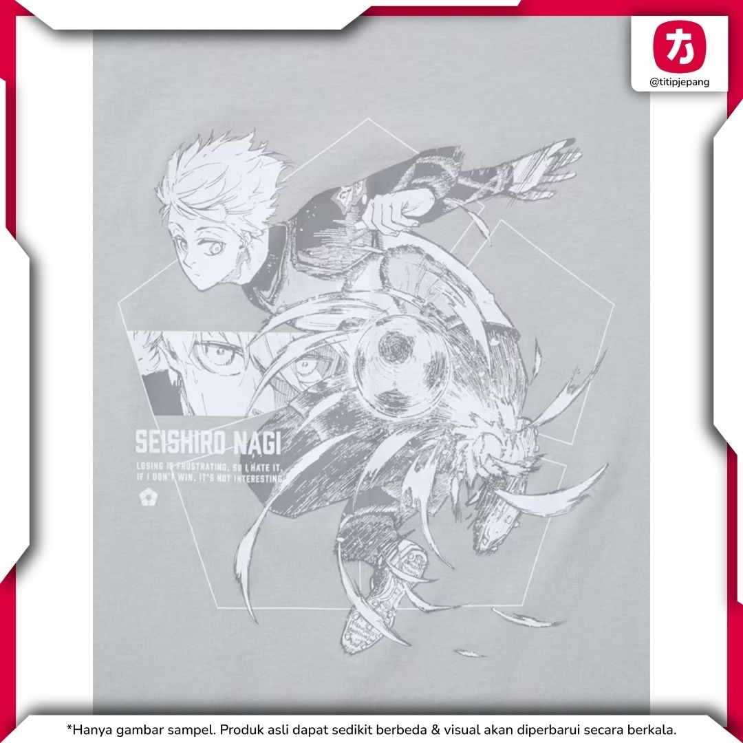 Kaos Blue Lock Uniqlo Nagi dengan Motif Black Hole Trap yang Ikonik