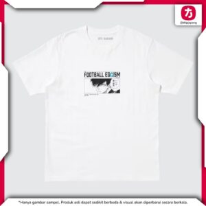 Kaos Blue Lock Uniqlo 2 Rin dengan Desain Football Egoism Magazine