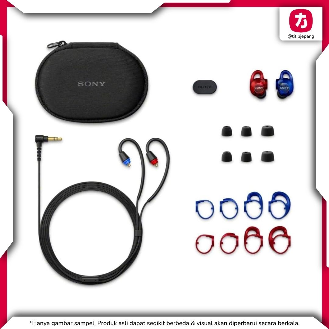 Sony IER-M500 In-Ear Monitor Red and Blue untuk Stage Performance (Earphone Sony)