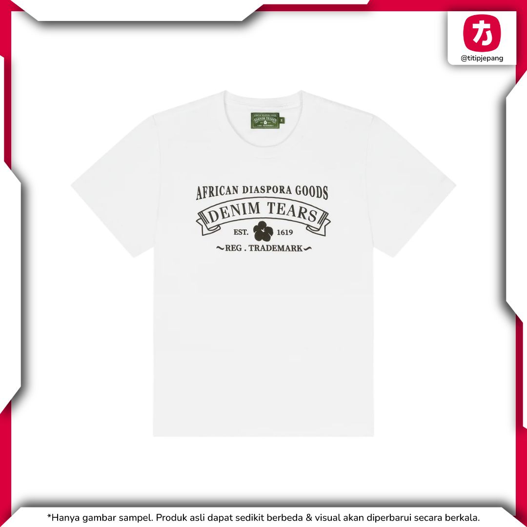 T-Shirt Denim Tears Adg Tee White - Casual Streetwear Pria T-Shirt Denim Tears Adg Tee White - Casual Streetwear Pria