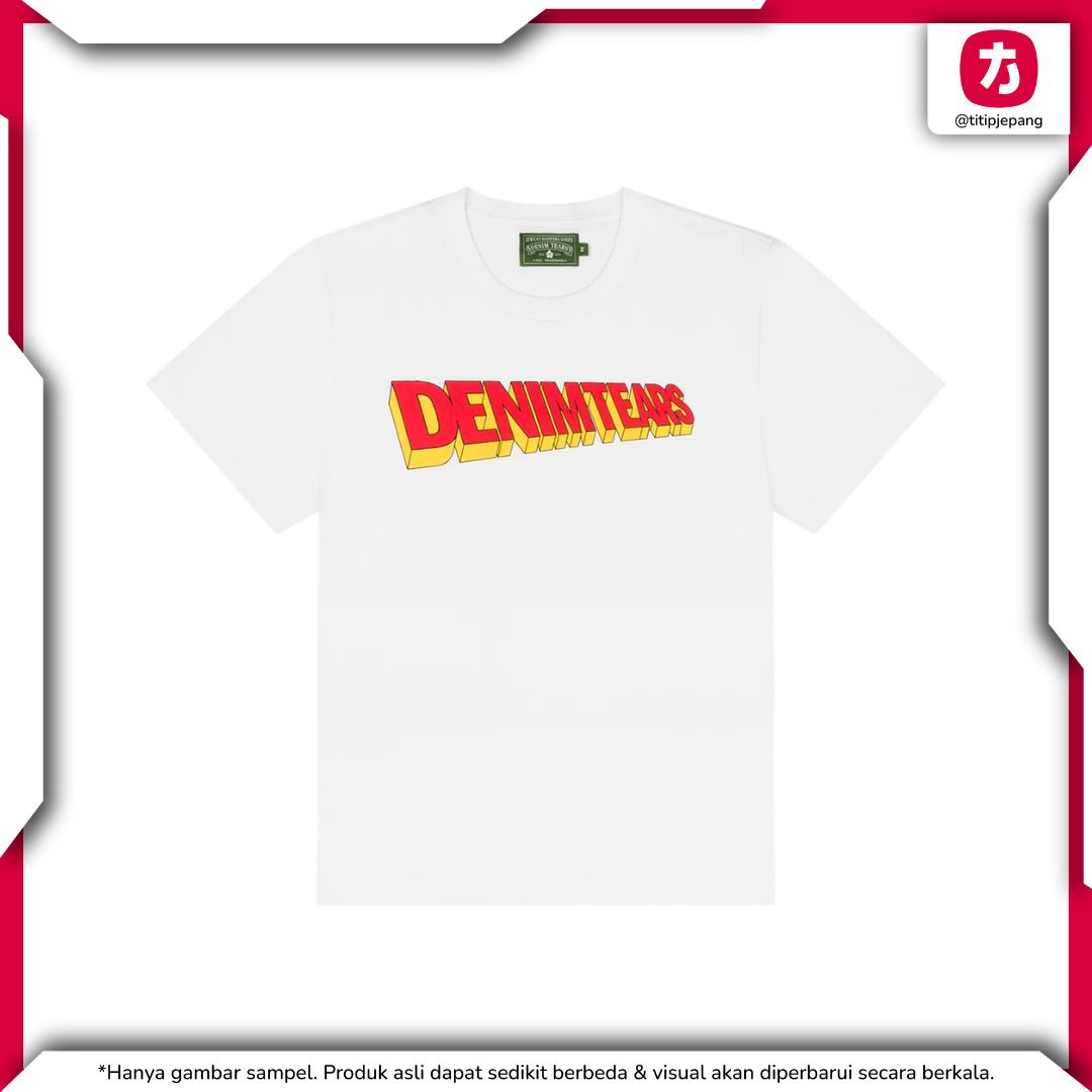 T-Shirt Denim Tears Stan Tee White - Casual Streetwear Pria T-Shirt Denim Tears Stan Tee White - Casual Streetwear Pria