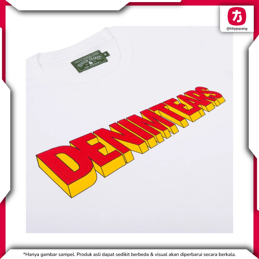 T-Shirt Denim Tears Stan Tee White - Casual Streetwear Pria T-Shirt Denim Tears Stan Tee White - Casual Streetwear Pria