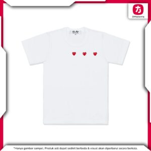 T-Shirt PLAY COMME des GARCONS Printed Triple Small Red Heart T-Shirt PLAY COMME des GARCONS Printed Triple Small Red Heart
