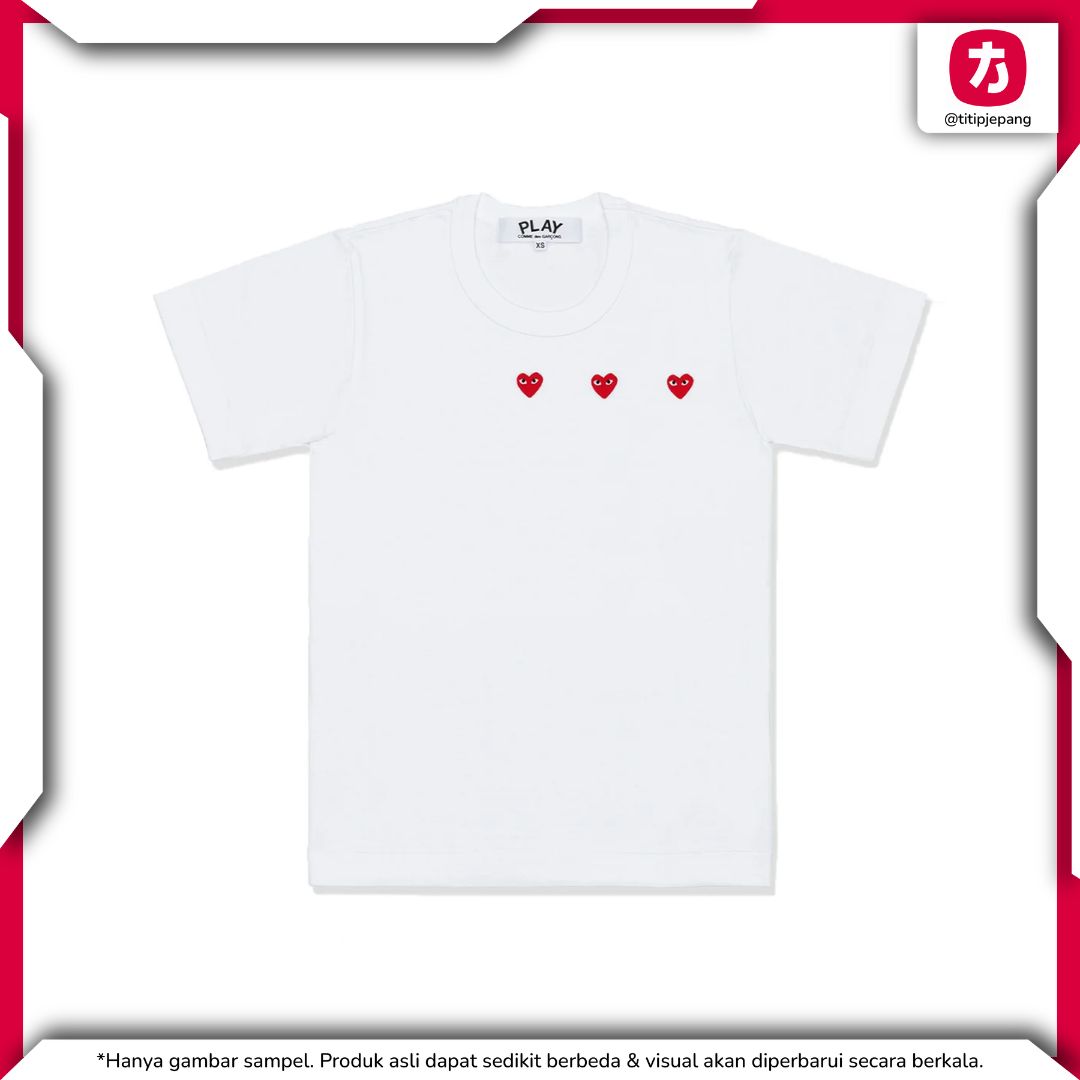 T-Shirt PLAY COMME des GARCONS Printed Triple Small Red Heart T-Shirt PLAY COMME des GARCONS Printed Triple Small Red Heart
