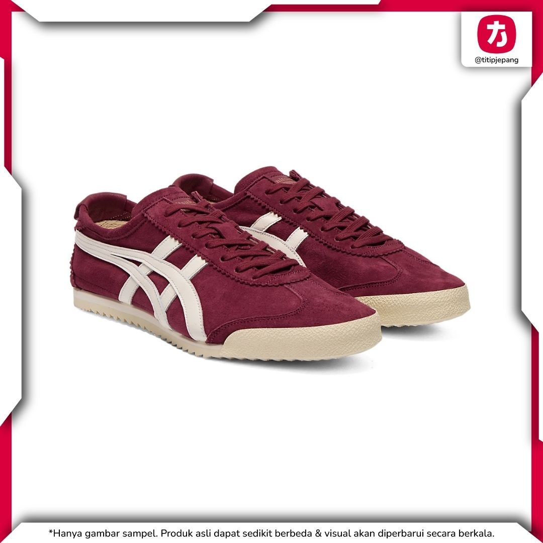 Sepatu Onitsuka Tiger Mexico 66 Deluxe Burgundy Cream (Men) Sepatu Onitsuka Tiger Mexico 66 Deluxe Burgundy Cream (Men)