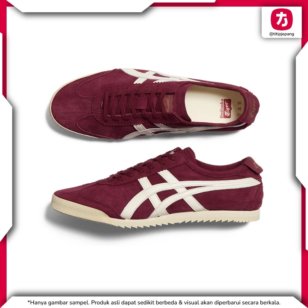 Sepatu Onitsuka Tiger Mexico 66 Deluxe Burgundy Cream (Men) Sepatu Onitsuka Tiger Mexico 66 Deluxe Burgundy Cream (Men)