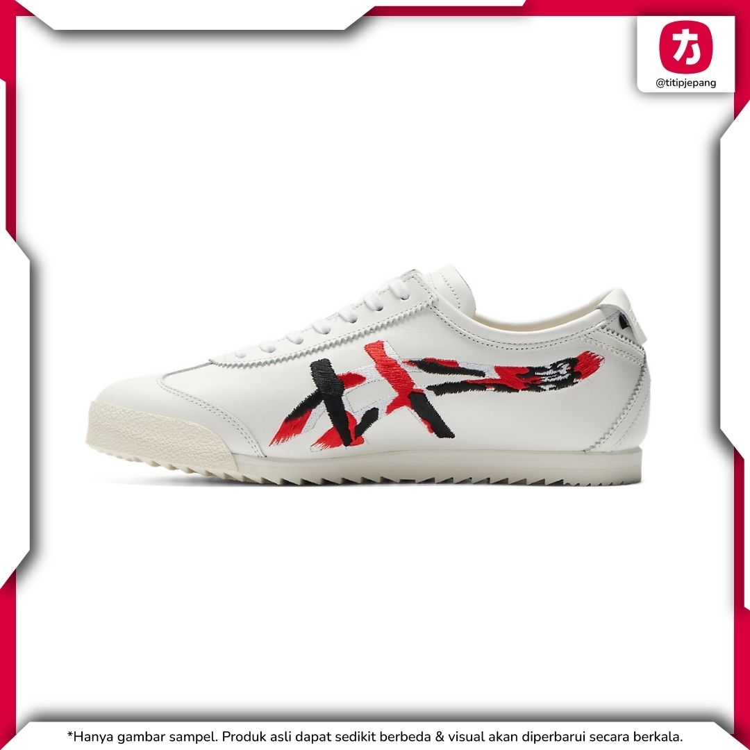 Sepatu Onitsuka Tiger Mexico 66 Deluxe White Classic Red (Woman)