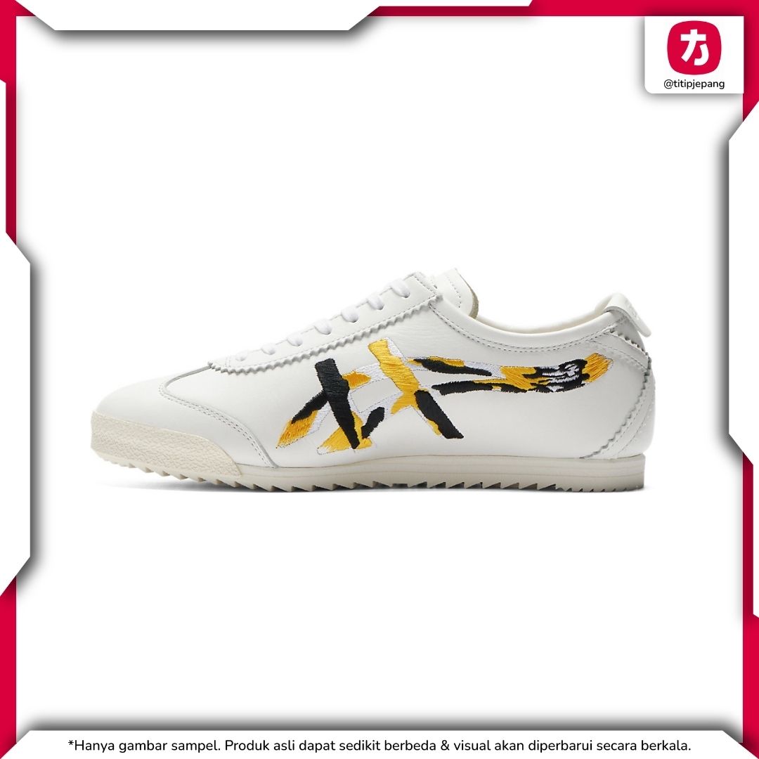  Sepatu Onitsuka Tiger Mexico 66 Deluxe White Vibrant Yellow (Woman) 