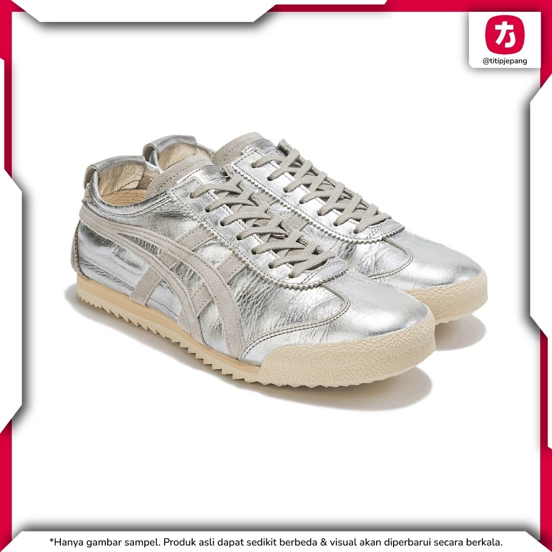 Sepatu Onitsuka Tiger Mexico 66 Deluxe Silver Piedmont Grey (Woman)