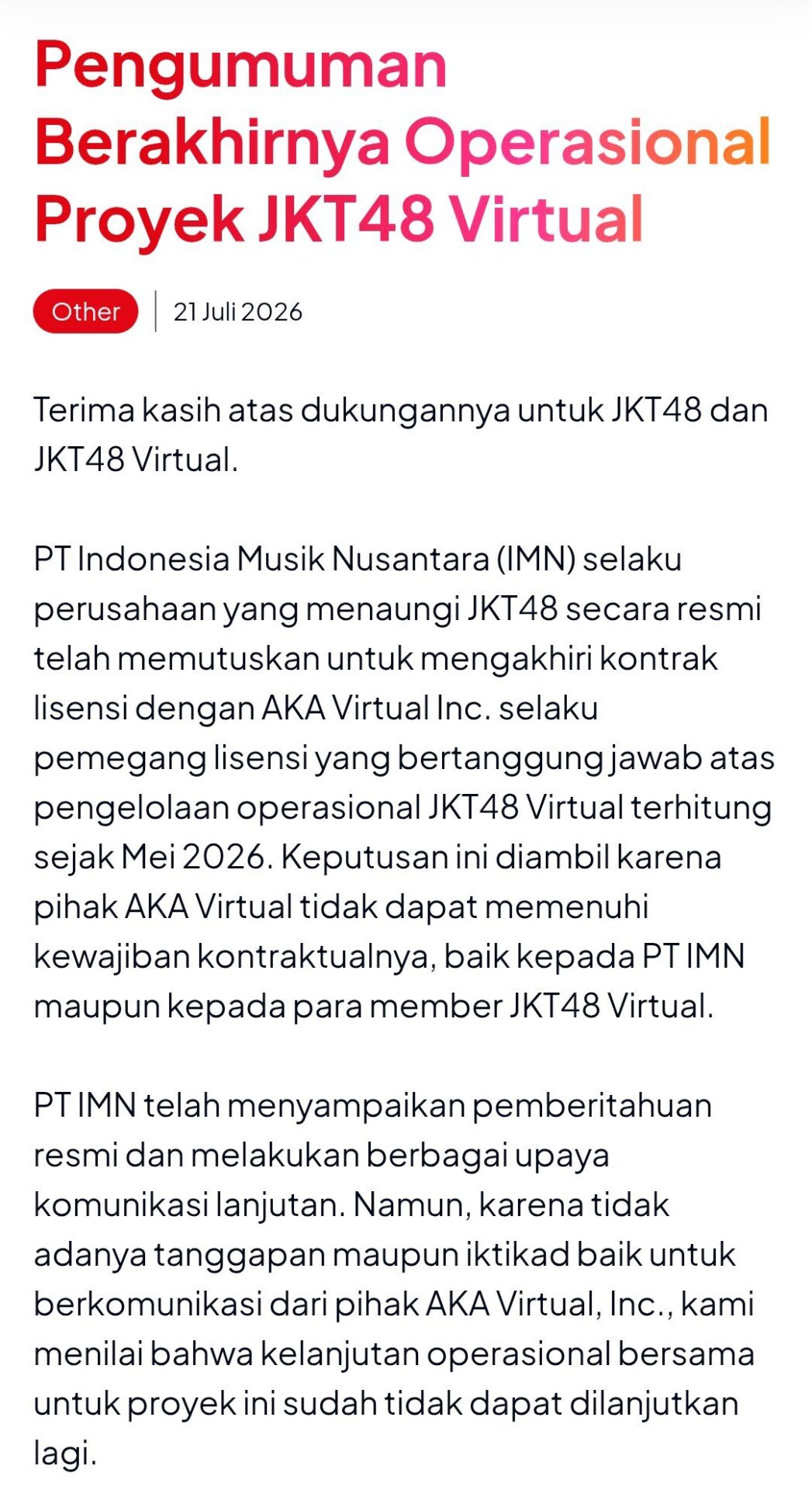 TITIPJEPANG - TITIP JEPANG - VTUBER - VIRTUAL YOUTUBER - JKT48 - JKT48 VIRTUAL - JKT48V - JKT48V BUBAR - AKA VIRTUAL
