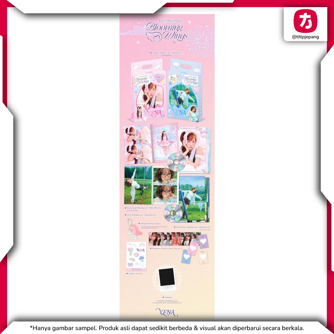 YENA Blooming Wings Album Mini Vol 4 CD Resmi Sky Earth Ver Koleksi KPOP