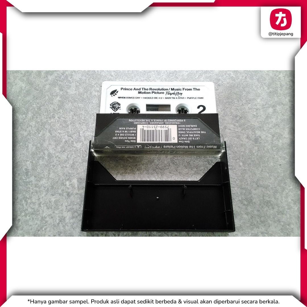 Kaset Pita Prince Purple Rain Album Classic Pop Rock Format Kaset Asli