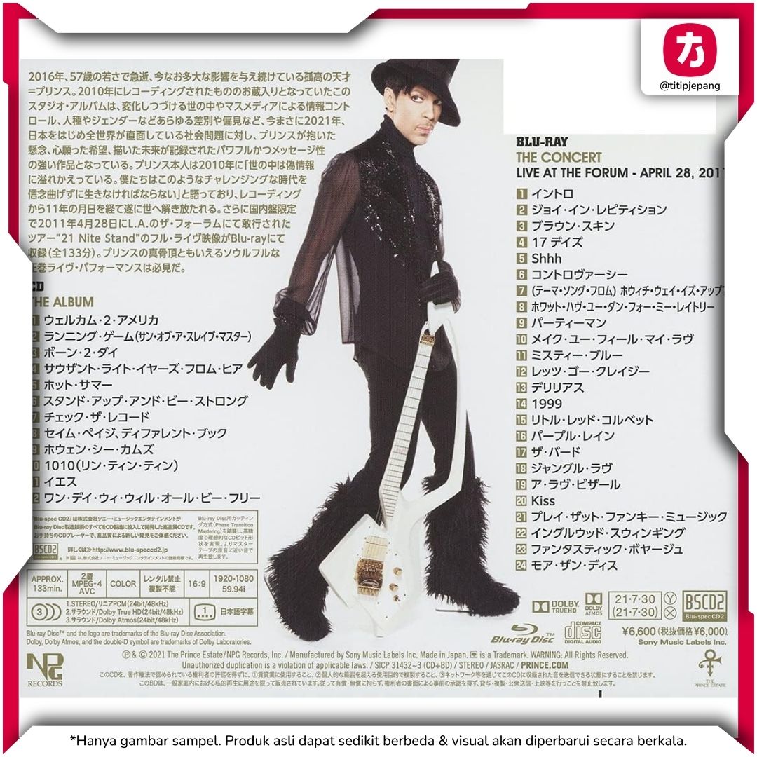 Album Prince Welcome 2 America Deluxe Edition CD Blu Ray Original