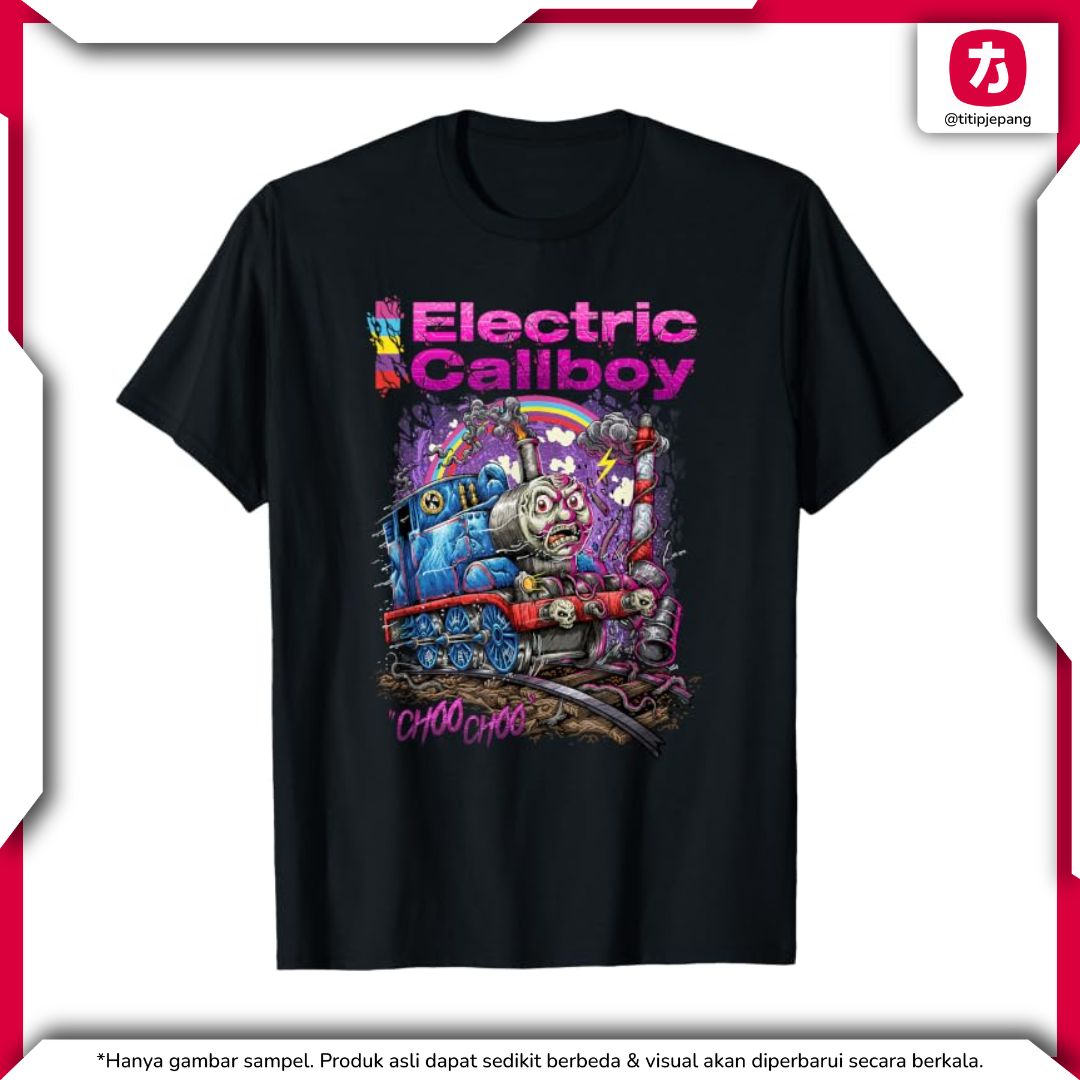 Electric Callboy Chew Choo T-Shirt Wanita, Loose Fit untuk Gaya Santai Electric Callboy Chew Choo T-Shirt Wanita, Loose Fit untuk Gaya Santai