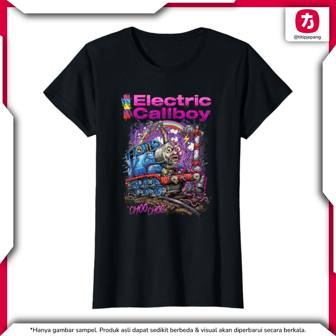 Electric Callboy Chew Choo T-Shirt Wanita, Loose Fit untuk Gaya Santai Electric Callboy Chew Choo T-Shirt Wanita, Loose Fit untuk Gaya Santai