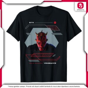 Star Wars Darth Maul Scowl T-Shirt Black untuk Penggemar Sith Star Wars Darth Maul Scowl T-Shirt Black untuk Penggemar Sith