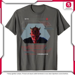 Star Wars Darth Maul Scowl T-Shirt Charcoal untuk Penggemar Sith Star Wars Darth Maul Scowl T-Shirt Charcoal untuk Penggemar Sith