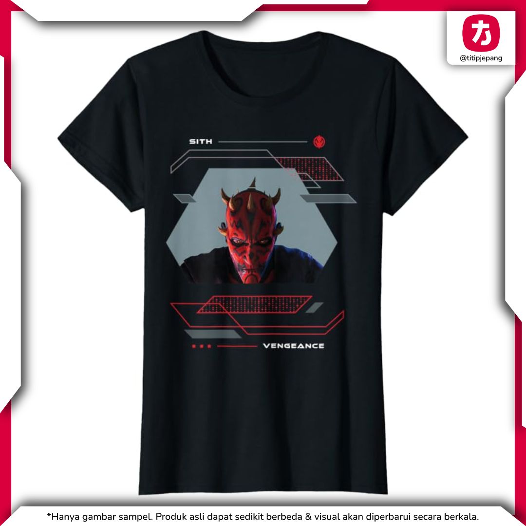 Star Wars Darth Maul T-Shirt Women Black Shadow Lord untuk Fans Sith