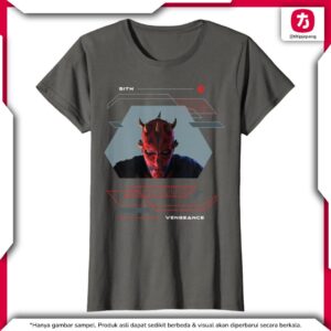 Star Wars Darth Maul T-Shirt Women Charcoal Shadow Lord untuk Fans Sith Star Wars Darth Maul T-Shirt Women Charcoal Shadow Lord untuk Fans Sith