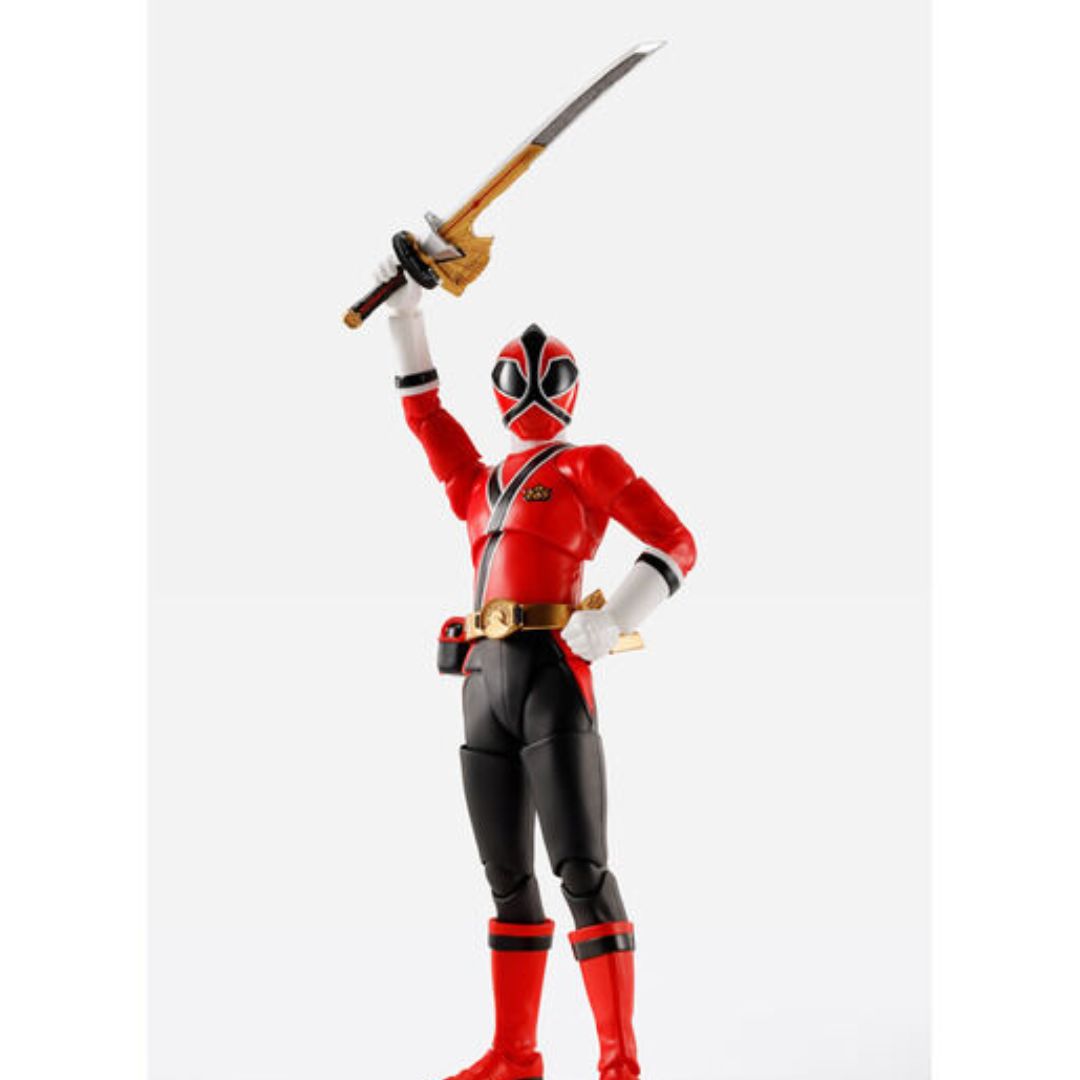SHFiguarts Shinken Red True Bone Carving Method Figure Koleksi Shinkenger