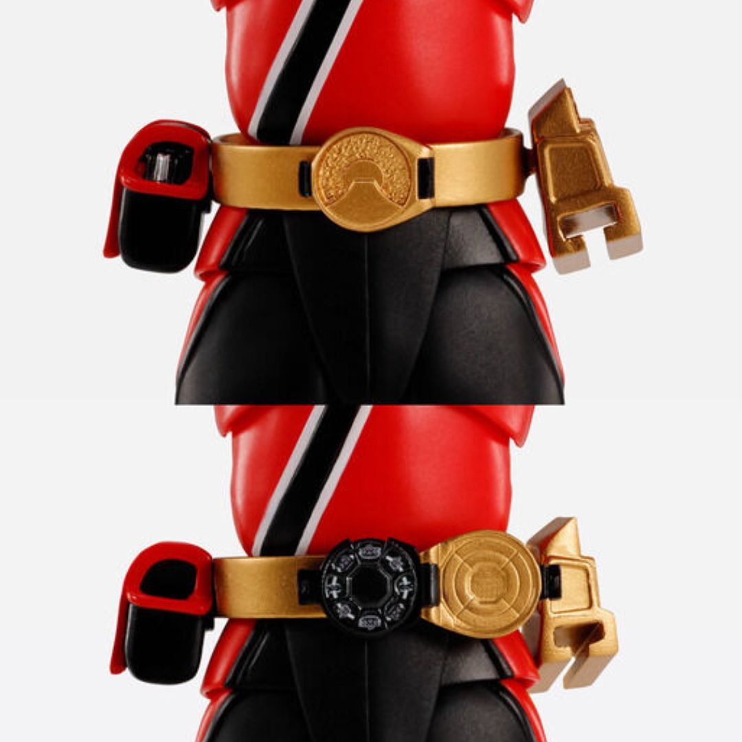 SHFiguarts Shinken Red True Bone Carving Method Figure Koleksi Shinkenger