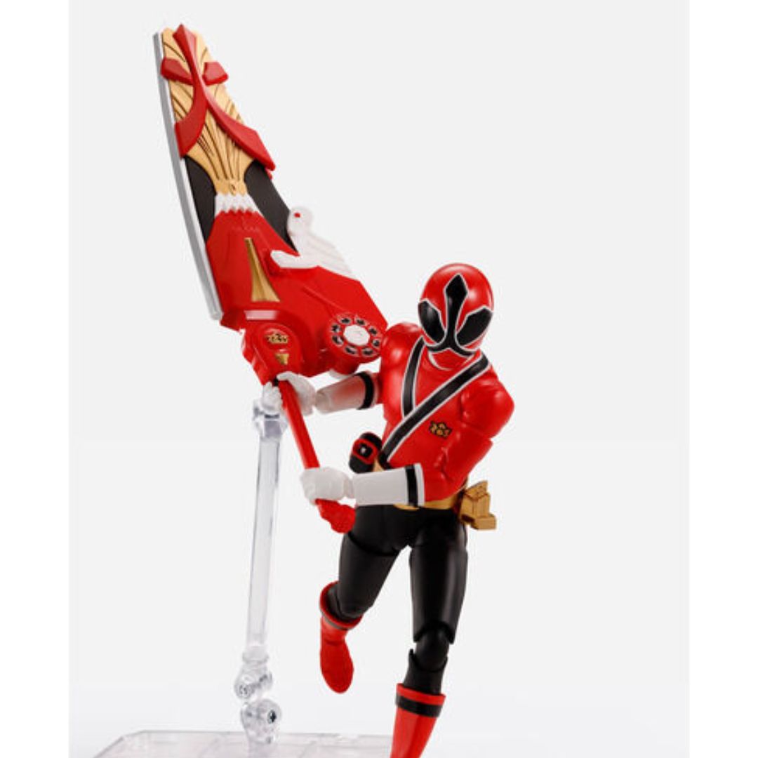 SHFiguarts Shinken Red True Bone Carving Method Figure Koleksi Shinkenger