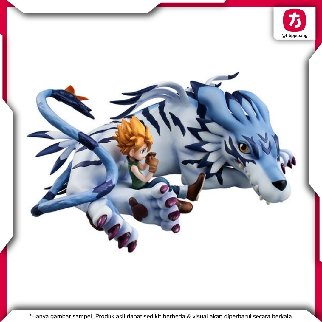 GEM Series Digimon Adventure Garurumon & Yamato Ishida Figure MegaHouse