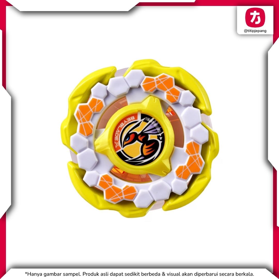 Takara Tomy BEYBLADE X CX-00 Booster Hornet Fort R7-60T Metal Coat: Yellow Takara Tomy BEYBLADE X CX-00 Booster Hornet Fort R7-60T Metal Coat: Yellow