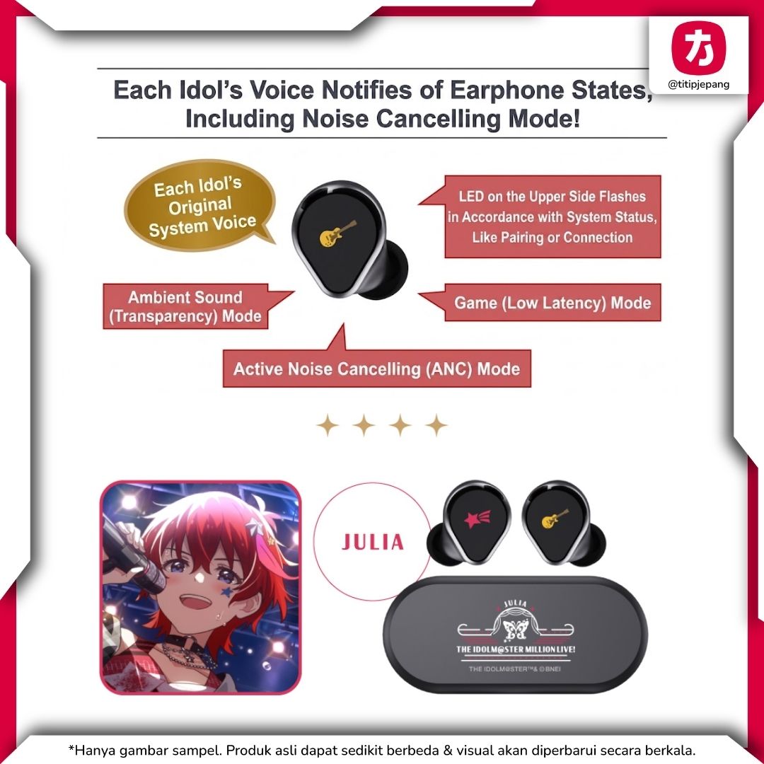 TWS ONKYO X THE IDOLMASTER MILLION LIVE! CP-TWS01F Collaboration Julia Model Earphone (Re-release) TWS ONKYO X THE IDOLMASTER MILLION LIVE! CP-TWS01F Collaboration Julia Model Earphone (Re-release)